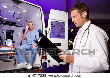 Stock Photo - Paramedics at work. Fotosearch