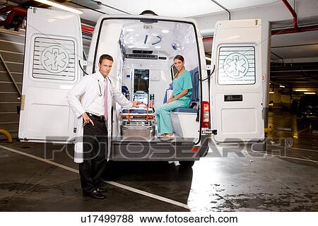 Stock Photo - Paramedics at work. Fotosearch