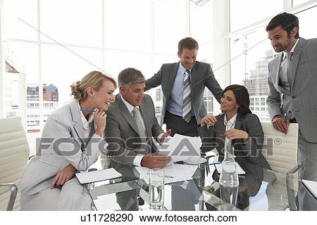 Stock Image - People at work. Fotosearch