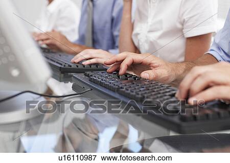 People typing View Large Photo Image Stock Photo - People typing. Fotosearch
