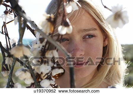 Stock Image - Portrait of a girl. Fotosearch