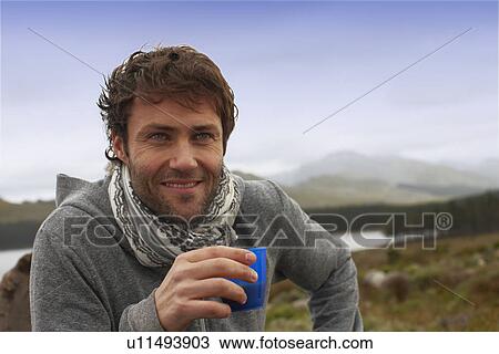Stock Image - Portrait of a tourist. Fotosearch