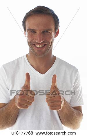 Positive man View Large Photo Image Stock Photo - Positive man. Fotosearch