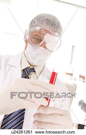 Stock Image - Researcher at work. Fotosearch