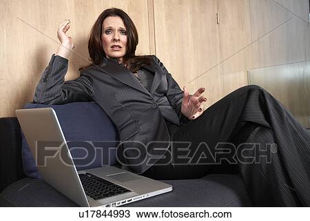 Stock Image - Sad business woman. Fotosearch