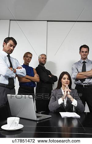 Serious business team View Large Photo Image Stock Image - Serious business team. Fotosearch