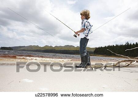 Small child fishing View Large Photo Image Stock Photograph - Small child fishing. Fotosearch
