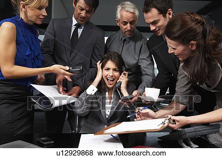 Stock Photo - Stress in the office. Fotosearch