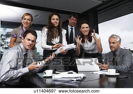 Stock Photo - Stressed business team. Fotosearch