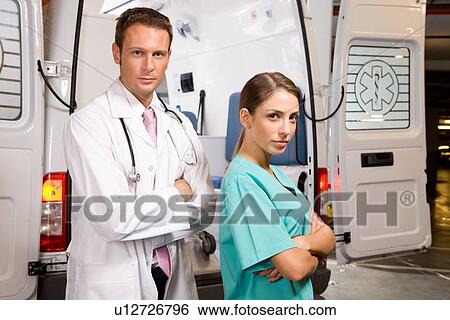 Two paramedics portrait View Large Photo Image Stock Photograph - Two paramedics portrait. Fotosearch