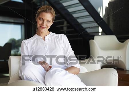 Stock Photo - Woman relaxing. Fotosearch