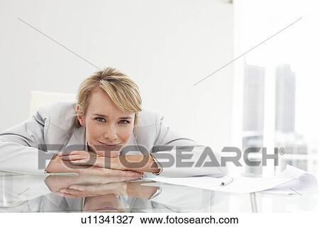 Stock Photo - Young beautiful manager. Fotosearch