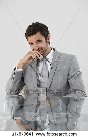 Stock Image - Young businessman portrait. Fotosearch