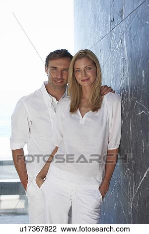 Stock Image - Young couple portrait. Fotosearch
