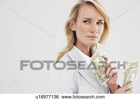 Young woman counting money View Large Photo Image Stock Photograph - Young woman counting money. Fotosearch