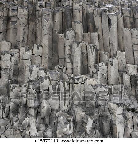 Basalt columns geological formation View Large Photo Image Stock Image - Basalt columns geological formation. Fotosearch