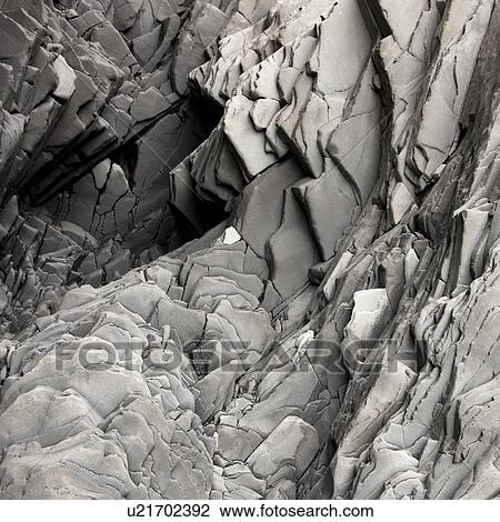 Stock Image - Basalt rock formation. Fotosearch