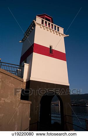 Stock Image - Brockton Point Lighthouse in Vancouver, British Columbia, Canada. Fotosearch
