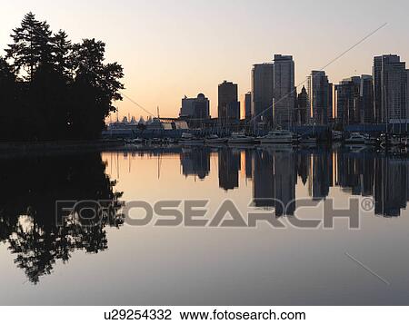 Stock Image - City skyline of Vancouver, British Columbia, Canada. Fotosearch
