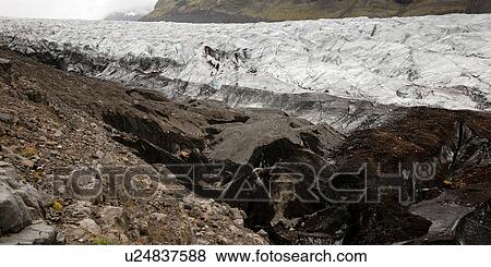 Dirty glacial valley with moraine View Large Photo Image Stock Photo - Dirty glacial valley with moraine. Fotosearch