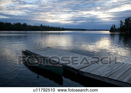 Dock and twilight sky at Lake of the Woods, Ontario View Large Photo Image Stock Image - Dock and twilight sky at Lake of the Woods, Ontario. Fotosearch