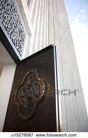 Stock Photo - Engraved plaque on the exterior of a building in Iceland. Fotosearch