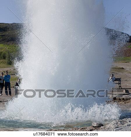 Erupting exploding geyser View Large Photo Image Stock Image - Erupting exploding geyser. Fotosearch