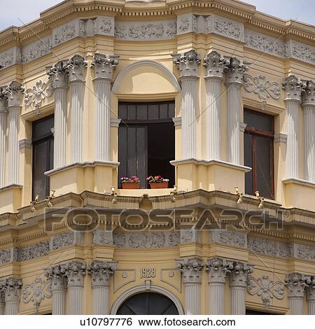 Stock Photograph - Exterior of a building in Costa Rica. Fotosearch