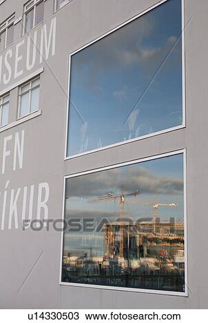 Stock Image - Exterior wall of the Reykjavik Art Museum in Iceland. Fotosearch