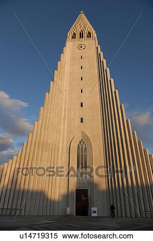 Stock Photography - Extrior of a Christian church in Iceland. Fotosearch