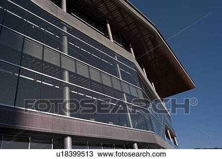 Stock Image - Facade of buildings in Vancouver, British Columbia, Canada. Fotosearch