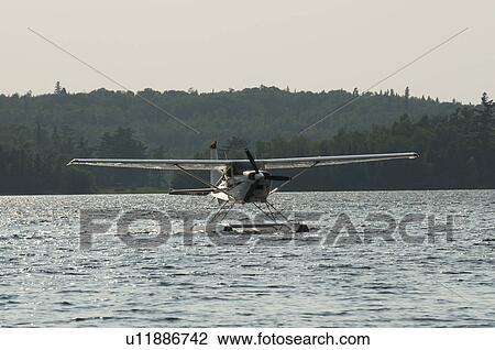 Float plane on the water at Lake of the Woods, Ontario View Large Photo Image Stock Image - Float plane on the water at Lake of the Woods, Ontario. Fotosearch