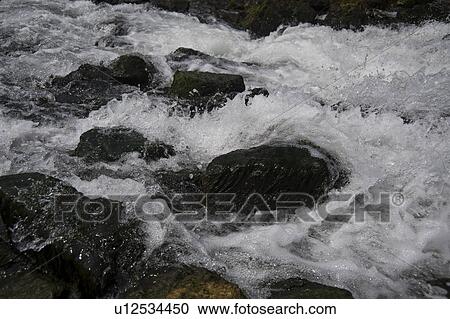 Stock Image - Flow of water in lake Taneycomo in Branson, Missouri. Fotosearch