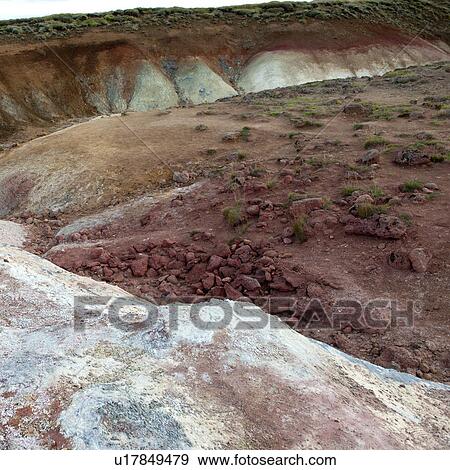 Stock Photo - Geological geothermal mineral landscape. Fotosearch