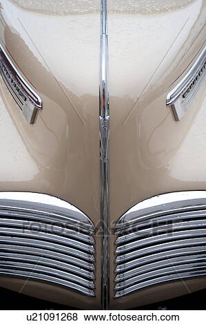 Grill and hood of a vintage car in Branson, Missouri View Large Photo Image Stock Photo - Grill and hood of a vintage car in Branson, Missouri. Fotosearch