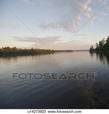 Horizon at dusk at Lake of the Woods, Ontario View Large Photo Image Stock Image - Horizon at dusk at Lake of the Woods, Ontario. Fotosearch