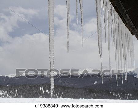 Icicles in Vail, Colorado View Large Photo Image Stock Photo - Icicles in Vail, Colorado . Fotosearch