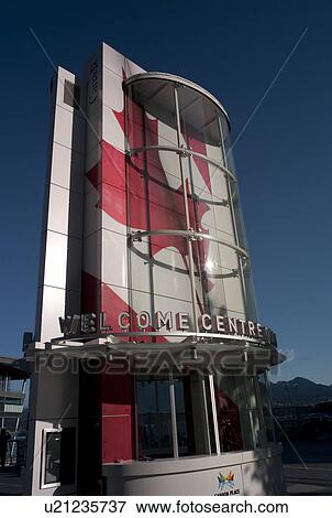 Stock Photo - Information centre in Vancouver, British Columbia, Canada. Fotosearch