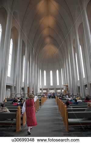 Interior of a Christian church in Iceland View Large Photo Image Stock Photo - Interior of a Christian church in Iceland. Fotosearch