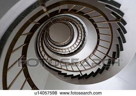 Stock Photo - Interior spiral staircase. Fotosearch