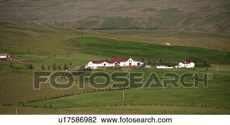 Landscape, verdant farmland with barns View Large Photo Image Stock Image - Landscape, verdant farmland with barns. Fotosearch