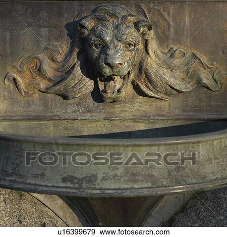 Stock Photo - Lion head monument in Stanley Park in Vancouver, British Columbia, Canada. Fotosearch