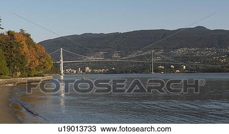Stock Image - Lions Gate Bridge in Vancouver, British Columbia, Canada. Fotosearch