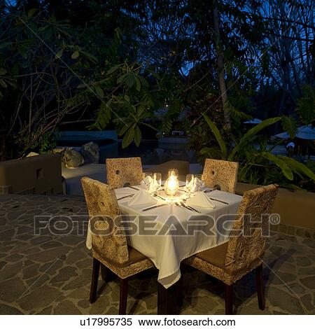Outdoor dining table in Costa Rica View Large Photo Image Stock Photography - Outdoor dining table in Costa Rica. Fotosearch