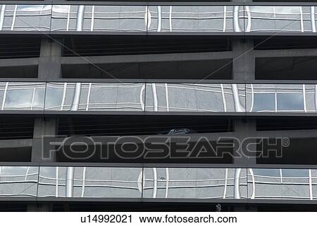 Stock Image - Parkade for the Mayo clinic in Rochester, Minnesota, USA. Fotosearch