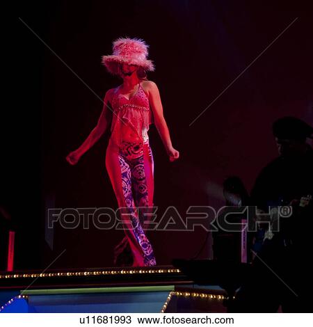 Stock Image - Performer at Dick Clark's Theatre in Branson, Missouri. Fotosearch