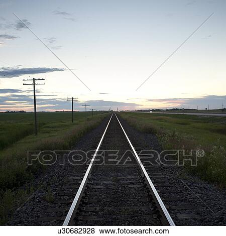 Railway tracks in Ontario View Large Photo Image Stock Photo - Railway tracks in Ontario. Fotosearch