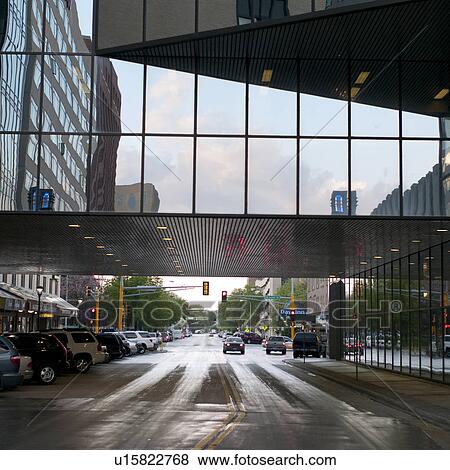 Stock Photo - Road under an overpass in Rochester, Minnesota, USA. Fotosearch