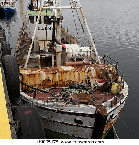 Rusted fishing boat docked View Large Photo Image Stock Photography - Rusted fishing boat docked. Fotosearch
