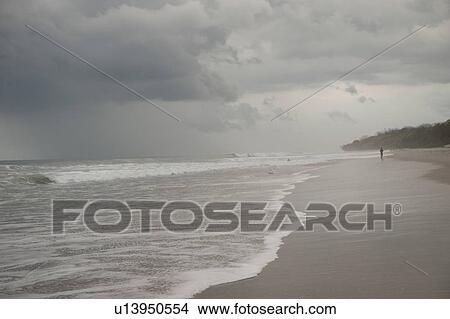 Picture - Seascape along Mal Pais coastline in San Jose Costa Rica. Fotosearch